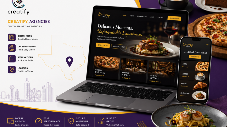 Affordable Restaurant Website Development Texas websites starting at $120